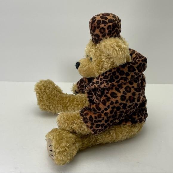 Isabella Leopard Print Jacket and Hat 13” Bear Ty 1993 - Picture 7 of 13